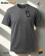 Gray Plain Drop Shoulder
