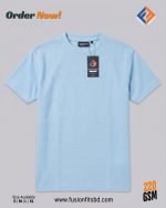 Sky Blue Plain Drop Shoulder