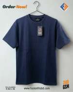 Navy Blue Plain Drop Shoulder