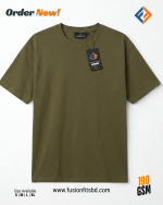 Olive Plain Drop Shoulder
